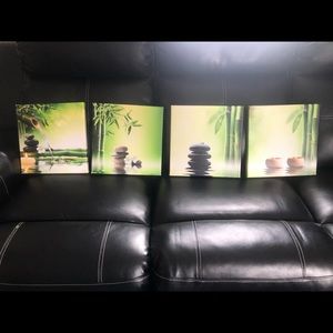 Shower curtains with vinyl wall decoration